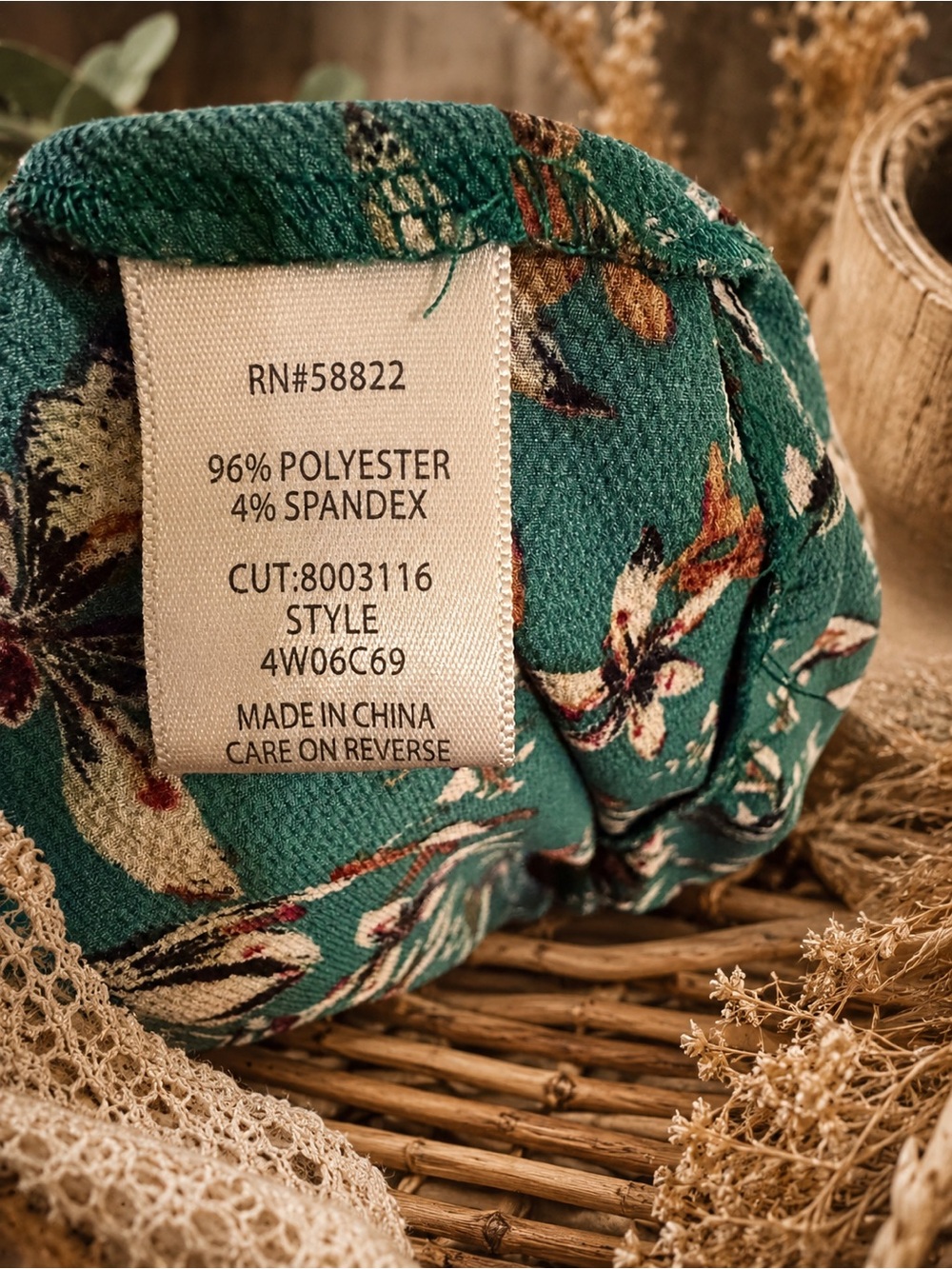 Max Studio 1X Teal Floral Boho Smocked Waist Flutter Maxi Dress - Picture 7 of 10